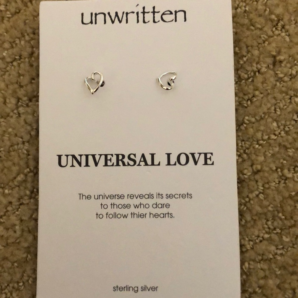 Unwritten sterling silver never worn earrings